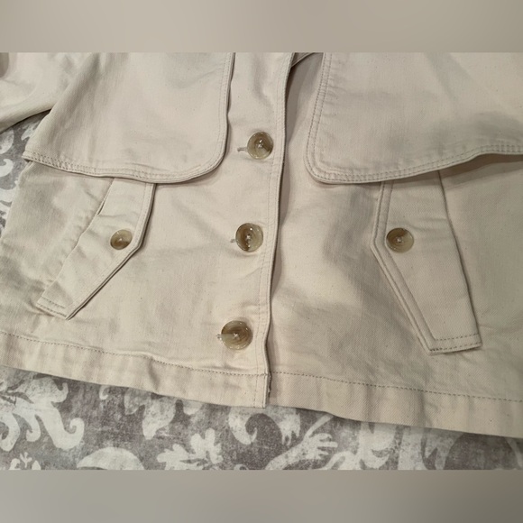 Women’s Banana Republic Boxy Cropped Trench Coat Small - Picture 6 of 8